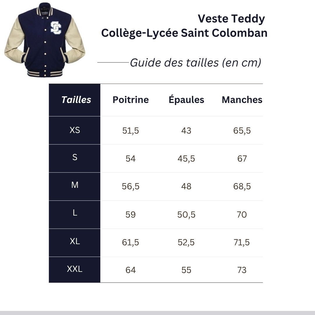 Veste Teddy - Collège-Lycée Saint-Colomban