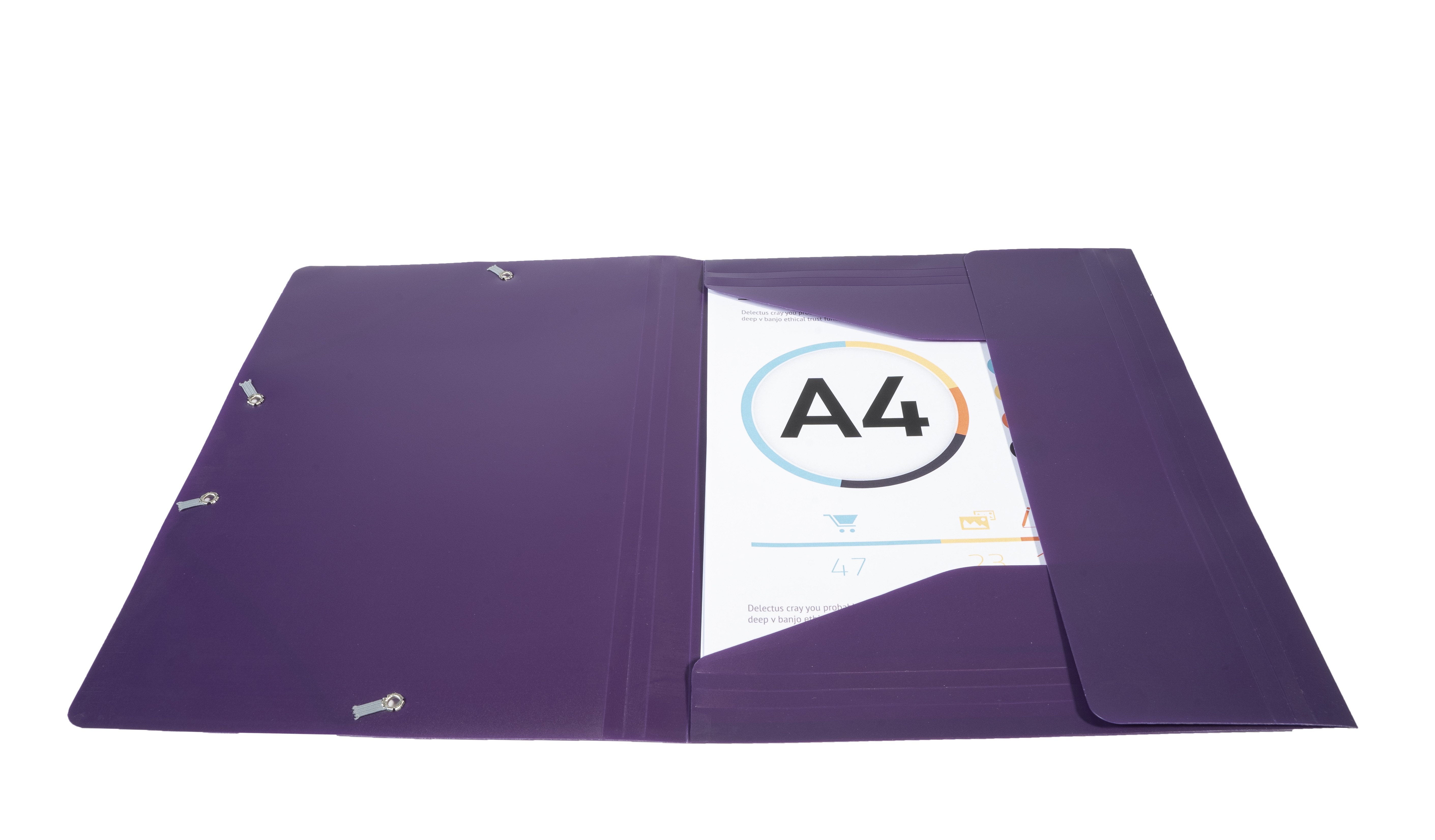 Chemise à élastique 3 rabats Polypropylène 4/10e Opaque Eco - A4 Chemise plastique polypropylène pour petit budget.