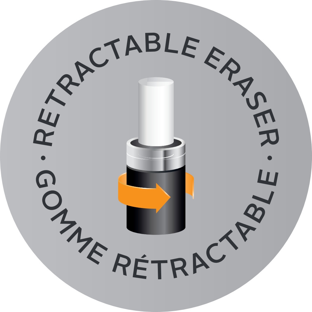 BIC Criterium Porte-mines Rétractable et Rechargeable de 0,5 mm et Recharges de Mine HB - Noir, Étui de 1+12 Mines