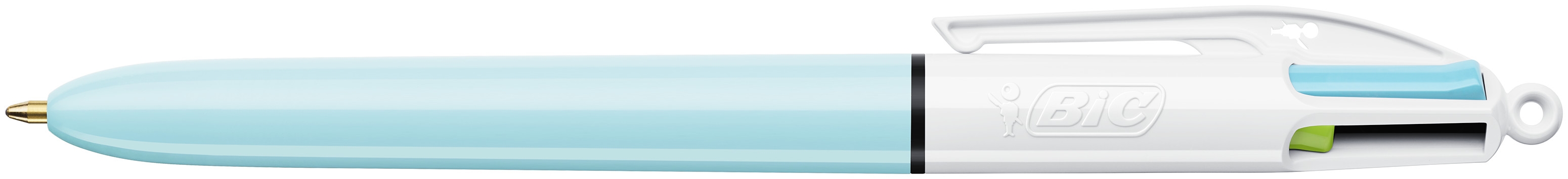 BIC 4 Couleurs Fun Stylos-Bille Rétractables Pointe Moyenne (1,0 mm) - Couleurs Fantaisies Mauve ou Turquoise (Sans Choix Possible), Blister de 1