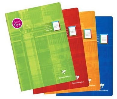 Cahier d'ecriture pique special Dys A4 48 pages cadre et lignes 4 couleurs
Interligne 2 mm