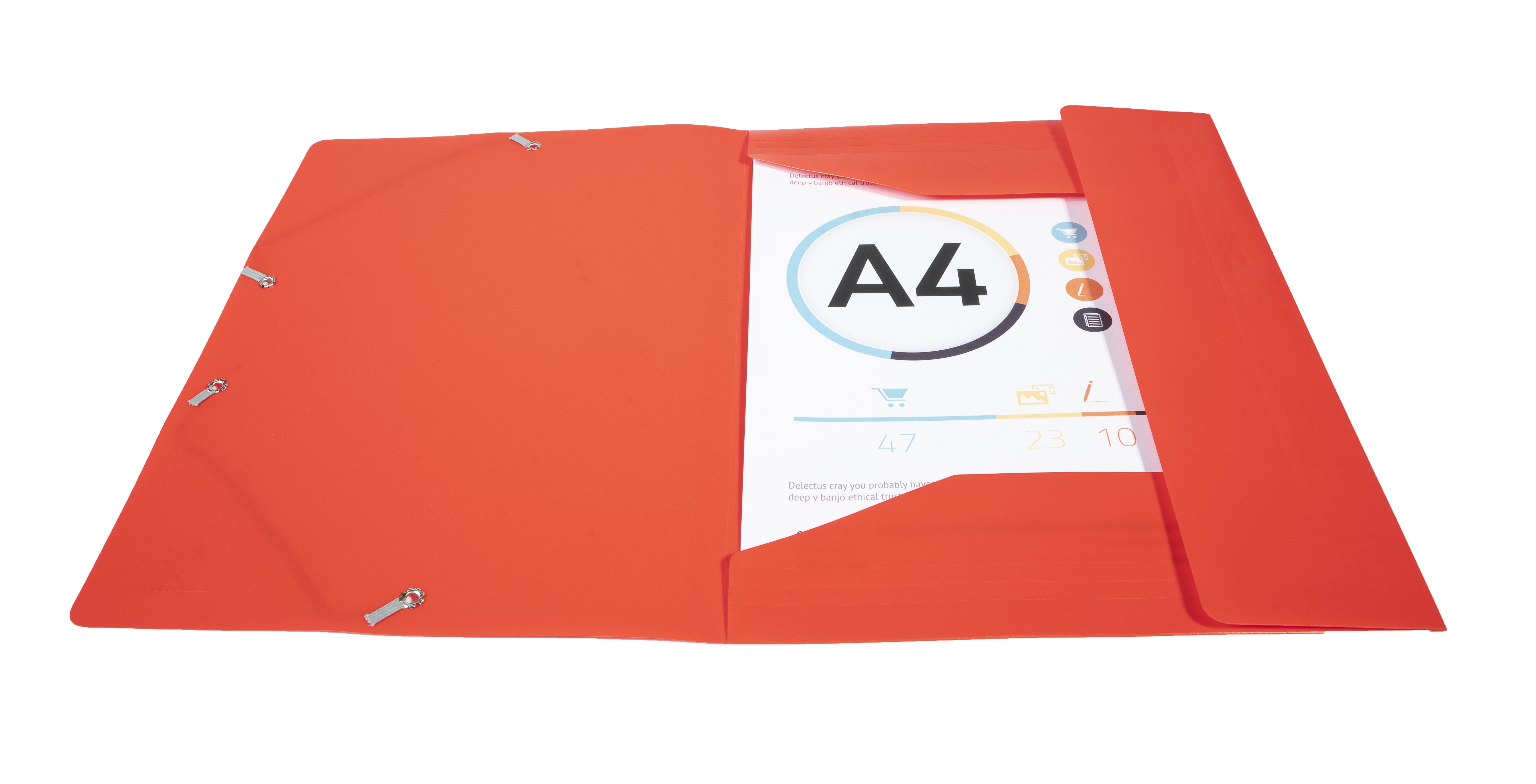 Chemise à élastique 3 rabats Polypropylène 4/10e Opaque Eco - A4 Chemise plastique polypropylène pour petit budget.