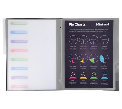 Trieur 8 compartiments A4. Avec pochette 3 rabats. EXACOMPTA