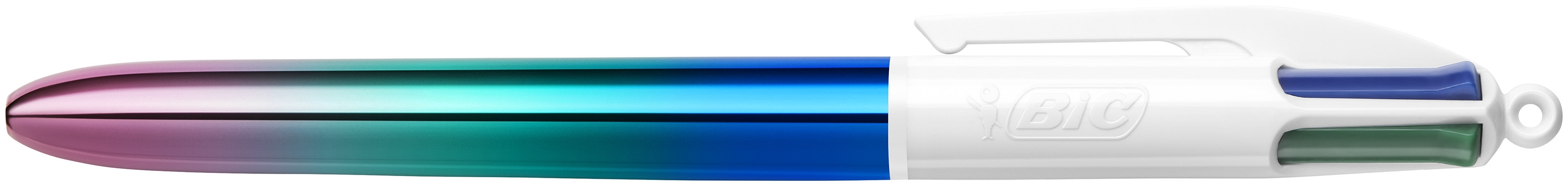 BIC 4 Couleurs Gradient Stylos-Bille Rétractables Pointe Moyenne (1,0 mm) - Couleurs Assorties, Pack de 3