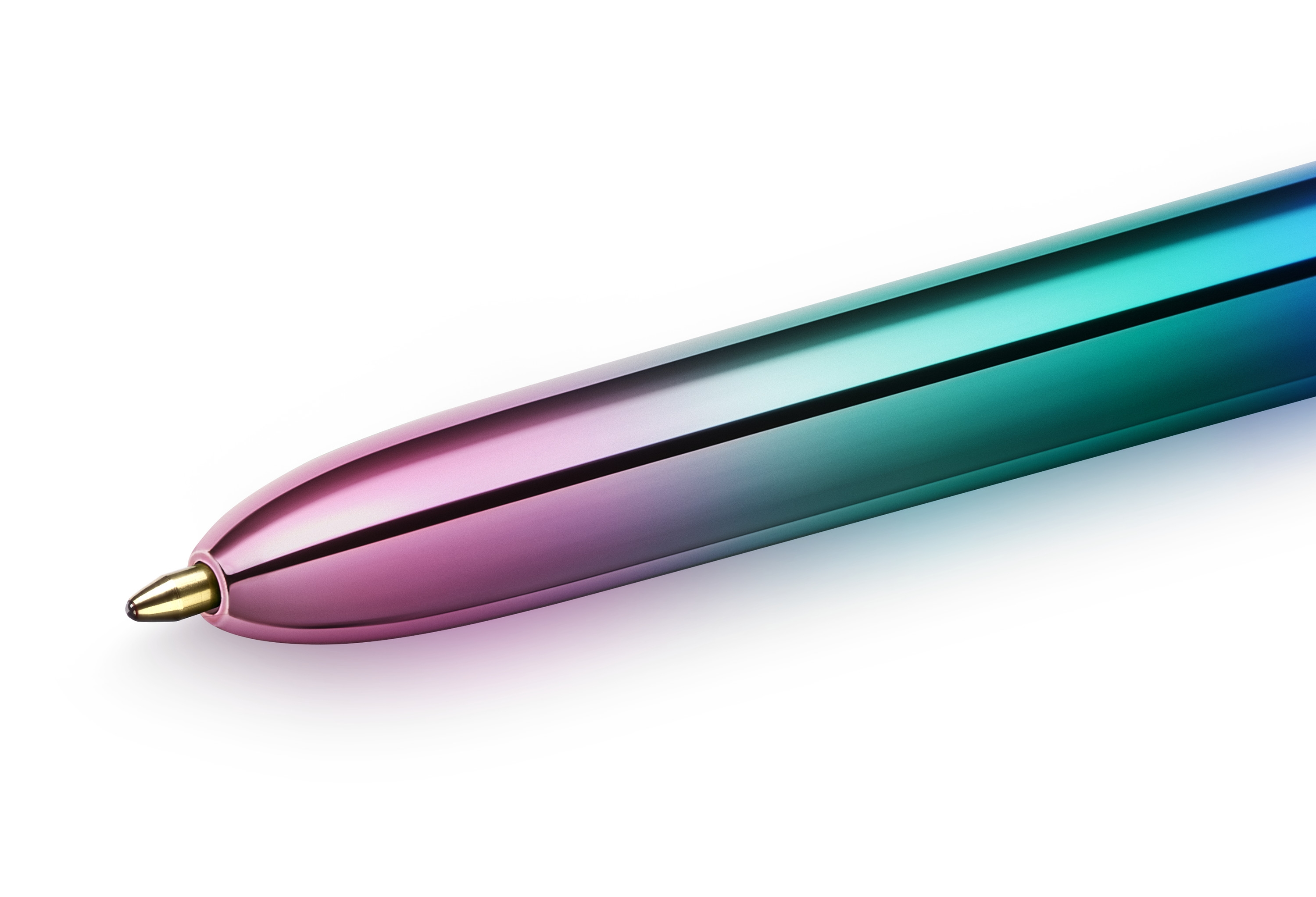 BIC 4 Couleurs Gradient Stylos-Bille Rétractables Pointe Moyenne (1,0 mm) - Couleurs Assorties, Pack de 3