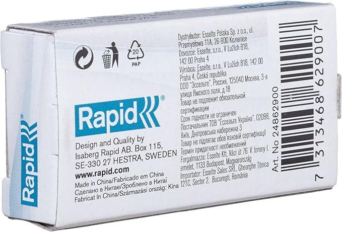 RAPID Agrafes N°24/6 galvanisées en Boîte de 1000