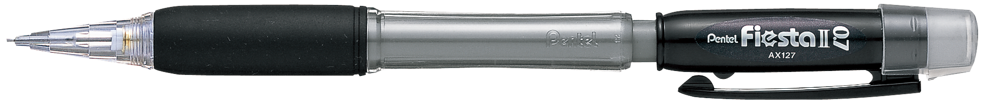 PENTEL Porte-mine 0,7 mm rechargeable corps plastique Noir grip caoutchouc couleur FIESTA