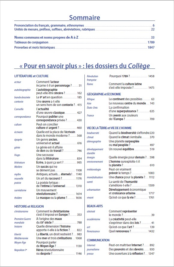 Le dictionnaire Larousse du college - 11/15 ans