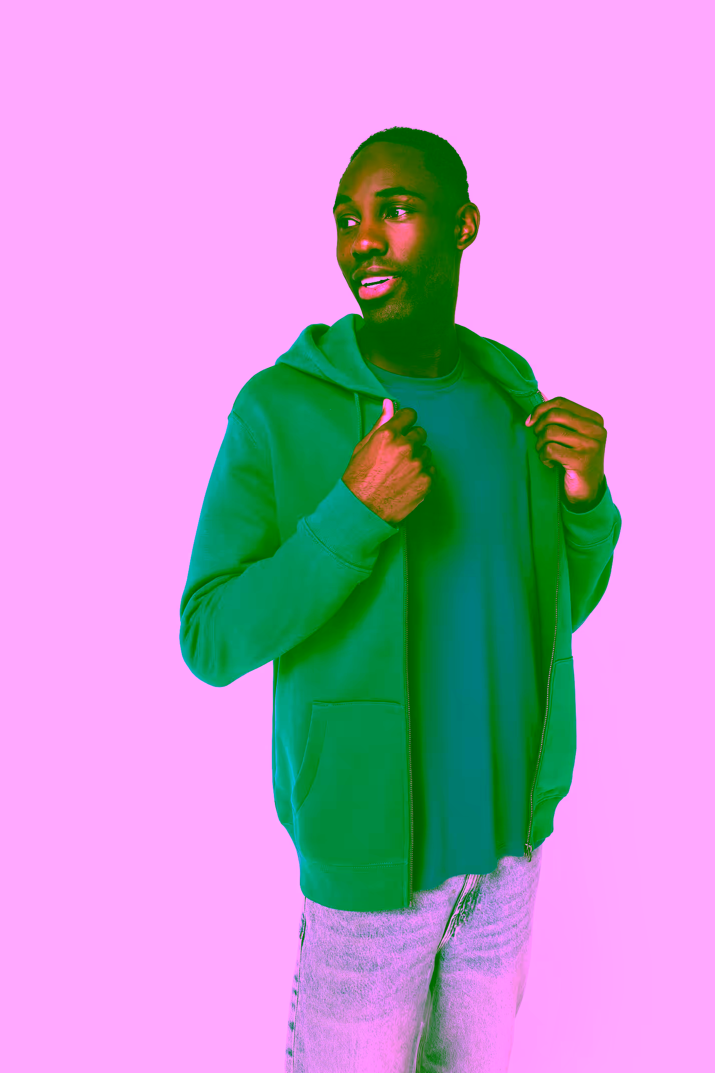 Sweat-shirt écoresponsable zippé à capuche