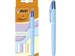 BIC 4 Couleurs Pastel - Stylos-Bille Pointe Moyenne (1,00 mm) - Couleurs Assorties, Pack de 3