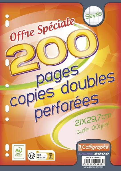 Copies doubles grands carreaux