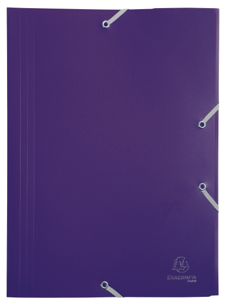 Chemise à élastique 3 rabats Polypropylène 4/10e Opaque Eco - A4 Chemise plastique polypropylène pour petit budget.